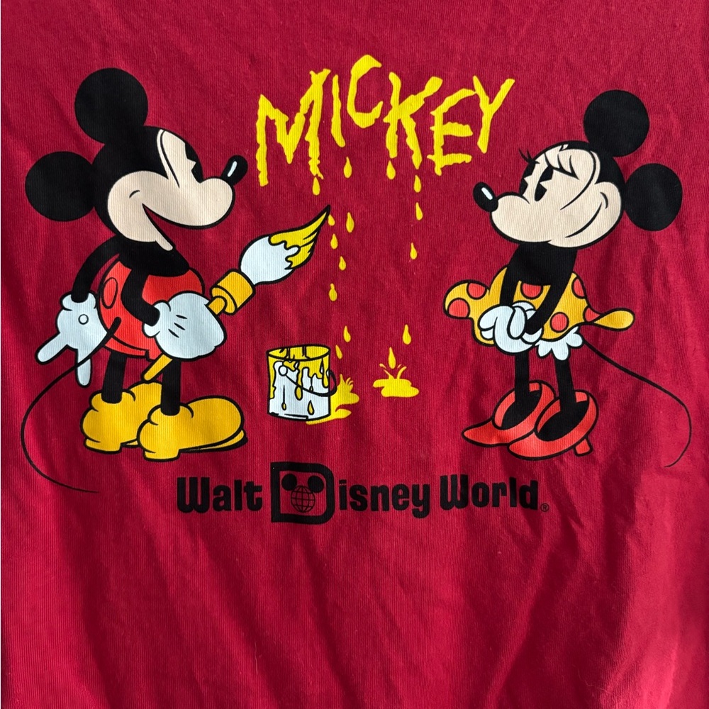 Disney Vans Red Mickey Mouse Kids Shirt - Picture 2 of 4